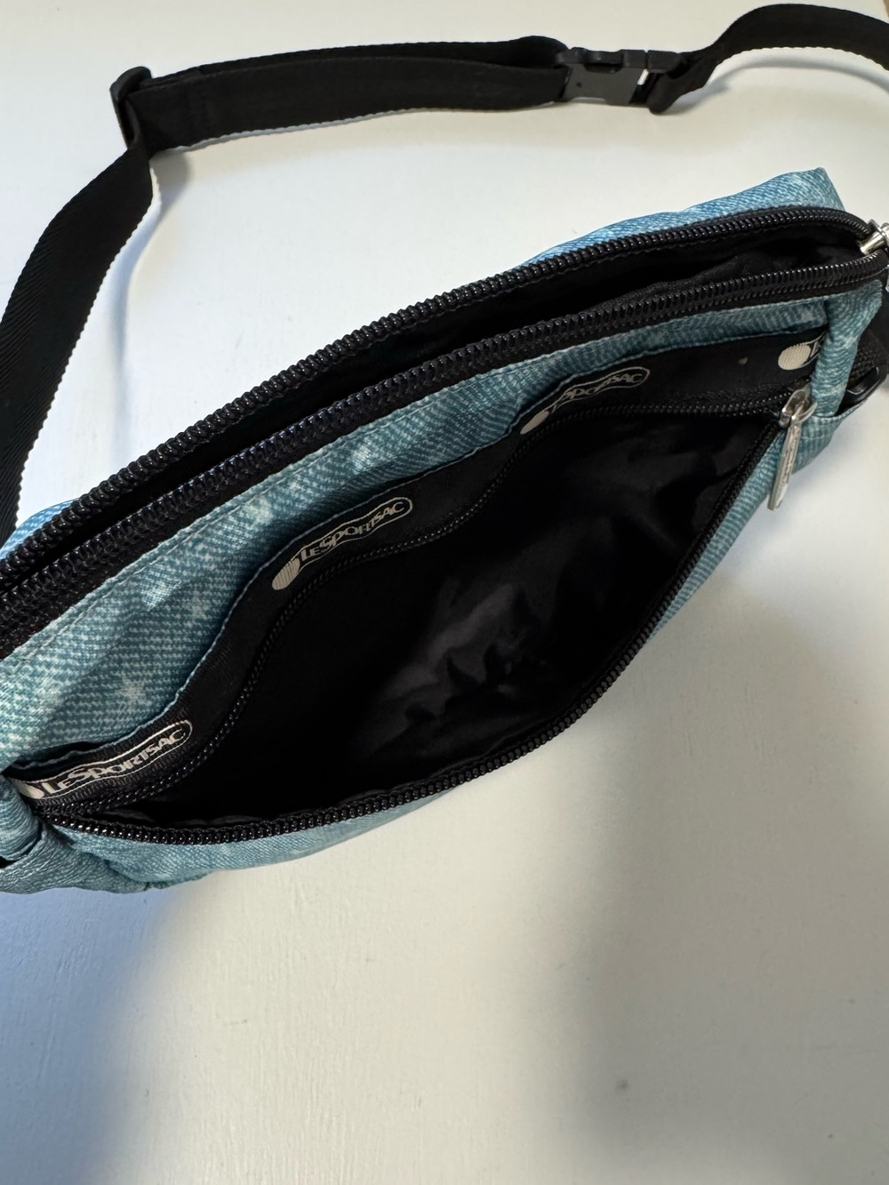 LeSportsac Light Teal Star Print Belt Bag - Picture 3 of 4
